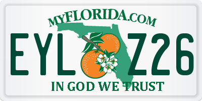 FL license plate EYLZ26