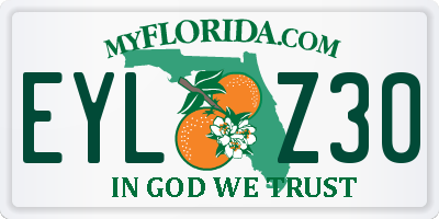 FL license plate EYLZ30