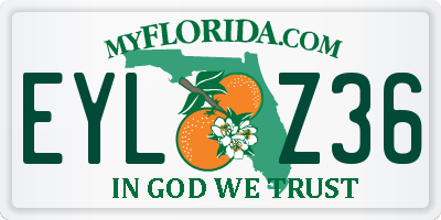 FL license plate EYLZ36