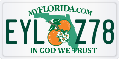 FL license plate EYLZ78