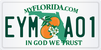 FL license plate EYMA01