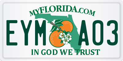 FL license plate EYMA03