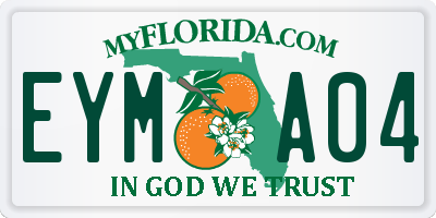 FL license plate EYMA04