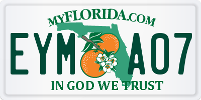 FL license plate EYMA07