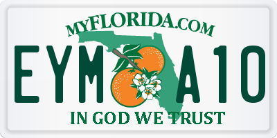 FL license plate EYMA10