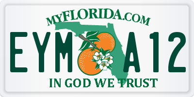 FL license plate EYMA12
