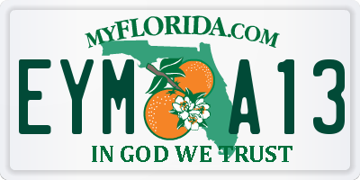 FL license plate EYMA13