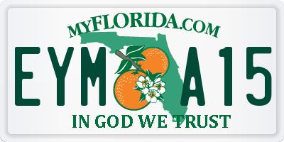 FL license plate EYMA15