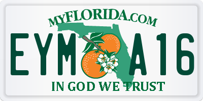 FL license plate EYMA16