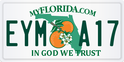 FL license plate EYMA17