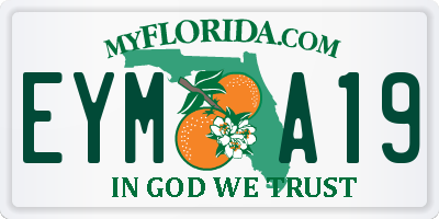 FL license plate EYMA19