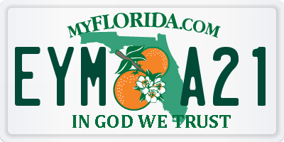 FL license plate EYMA21