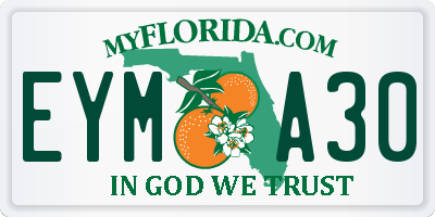 FL license plate EYMA30