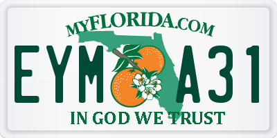 FL license plate EYMA31