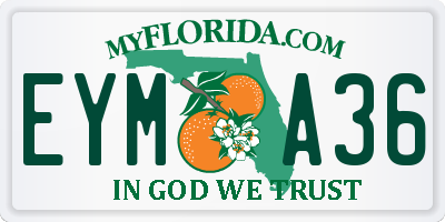 FL license plate EYMA36