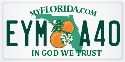 FL license plate EYMA40