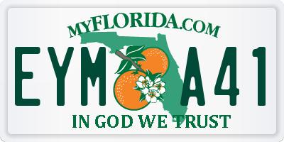 FL license plate EYMA41