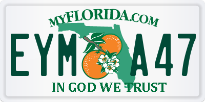 FL license plate EYMA47