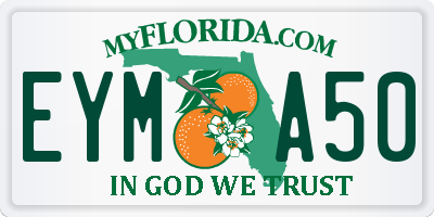 FL license plate EYMA50