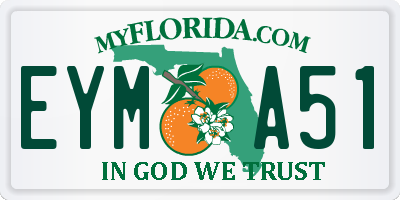 FL license plate EYMA51