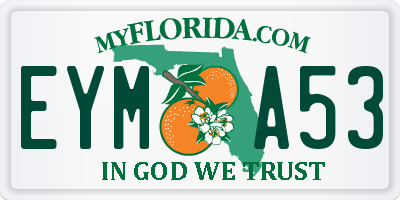 FL license plate EYMA53