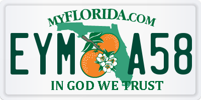 FL license plate EYMA58