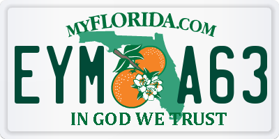 FL license plate EYMA63