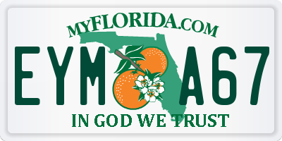 FL license plate EYMA67