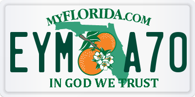 FL license plate EYMA70