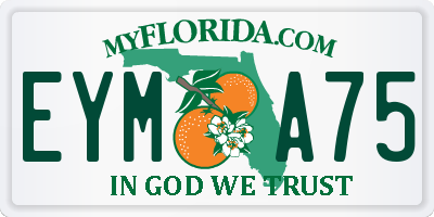 FL license plate EYMA75