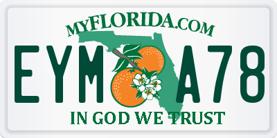 FL license plate EYMA78