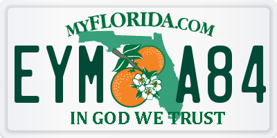 FL license plate EYMA84