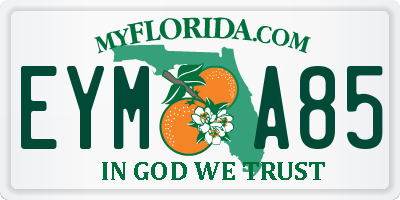 FL license plate EYMA85