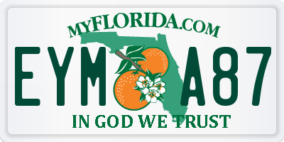 FL license plate EYMA87
