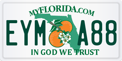 FL license plate EYMA88