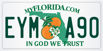FL license plate EYMA90