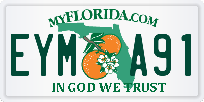 FL license plate EYMA91
