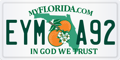 FL license plate EYMA92