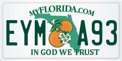 FL license plate EYMA93