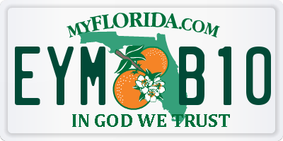 FL license plate EYMB10