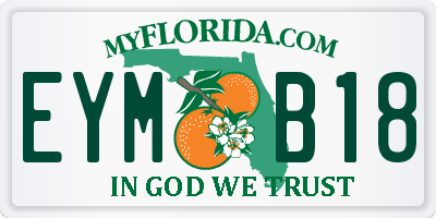 FL license plate EYMB18