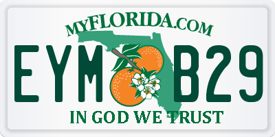 FL license plate EYMB29