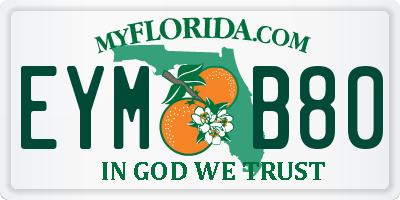 FL license plate EYMB80