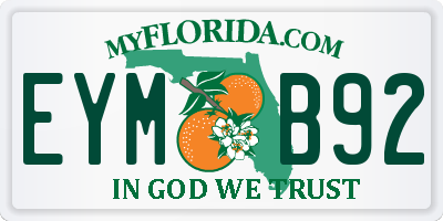 FL license plate EYMB92