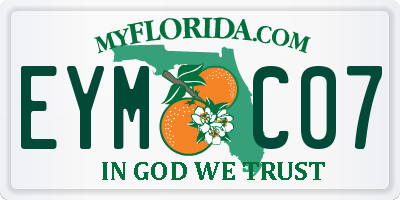 FL license plate EYMC07