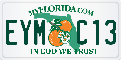 FL license plate EYMC13