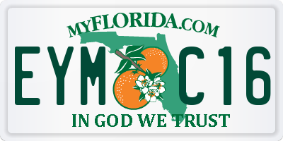 FL license plate EYMC16
