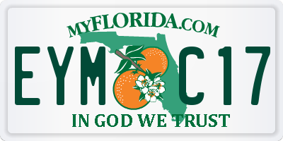 FL license plate EYMC17