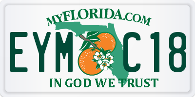 FL license plate EYMC18