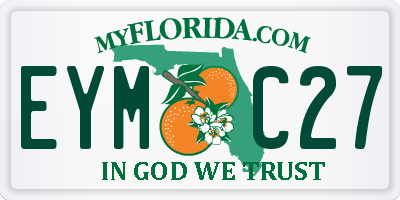 FL license plate EYMC27